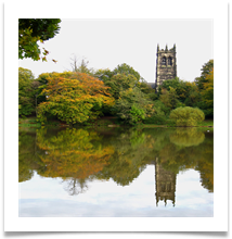 Helen Kulczycki Autumn Church Reflections